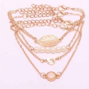 Múltiple Gold bRacelet 4 pieces set